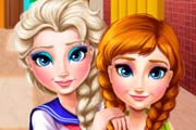 game Elsa and Anna Frozen: College Makeover
