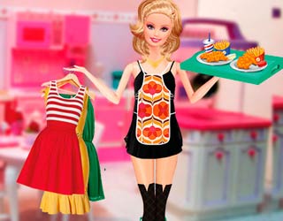 game Barbie Waitress Fashion